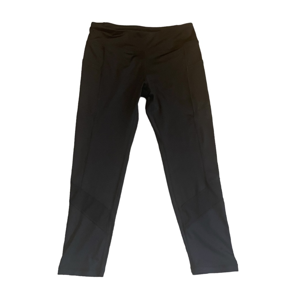 Reebok 3/4 Sport Tight Running Workout Pants w Pockets | Black | Size Medium